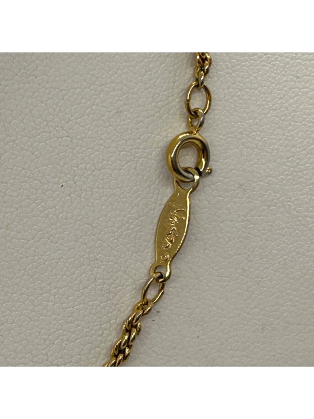 Vintage Napier Gold Tone Rope Chain Necklace 15" Signed Choker Twisted Retro - Picture 7 of 12
